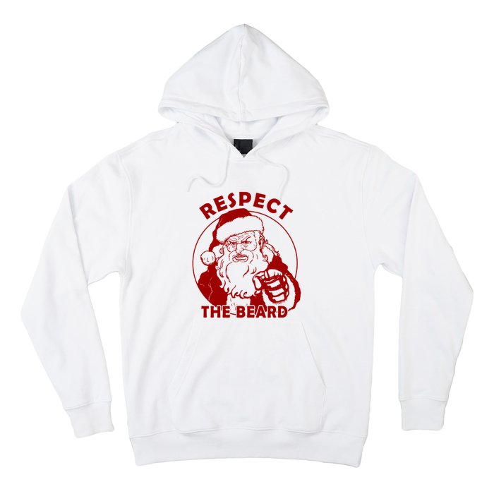 Santa Claus Respect The Beard Funny Christmas Hoodie