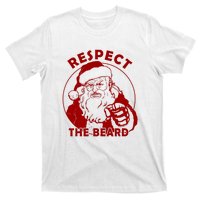 Santa Claus Respect The Beard Funny Christmas T-Shirt