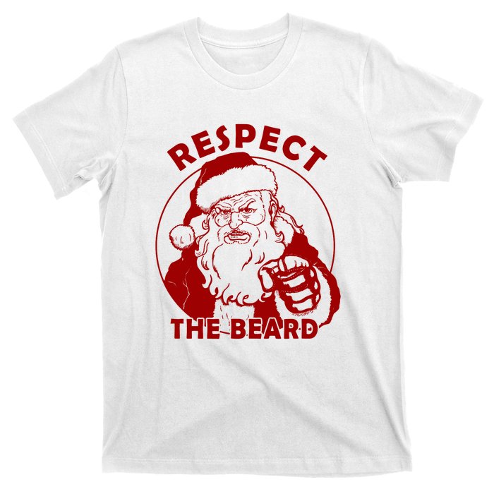 Santa Claus Respect The Beard Funny Christmas T-Shirt