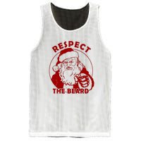 Santa Claus Respect The Beard Funny Christmas Mesh Reversible Basketball Jersey Tank