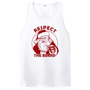 Santa Claus Respect The Beard Funny Christmas PosiCharge Competitor Tank