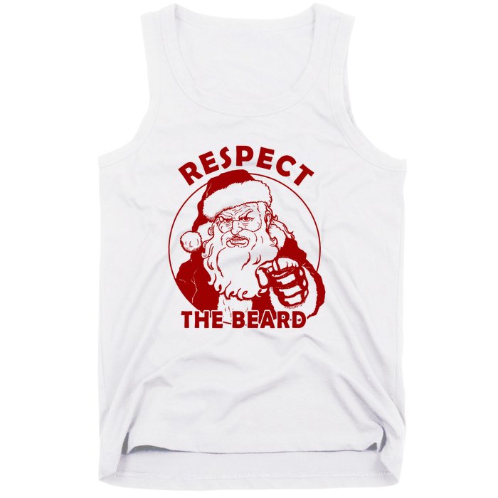 Santa Claus Respect The Beard Funny Christmas Tank Top