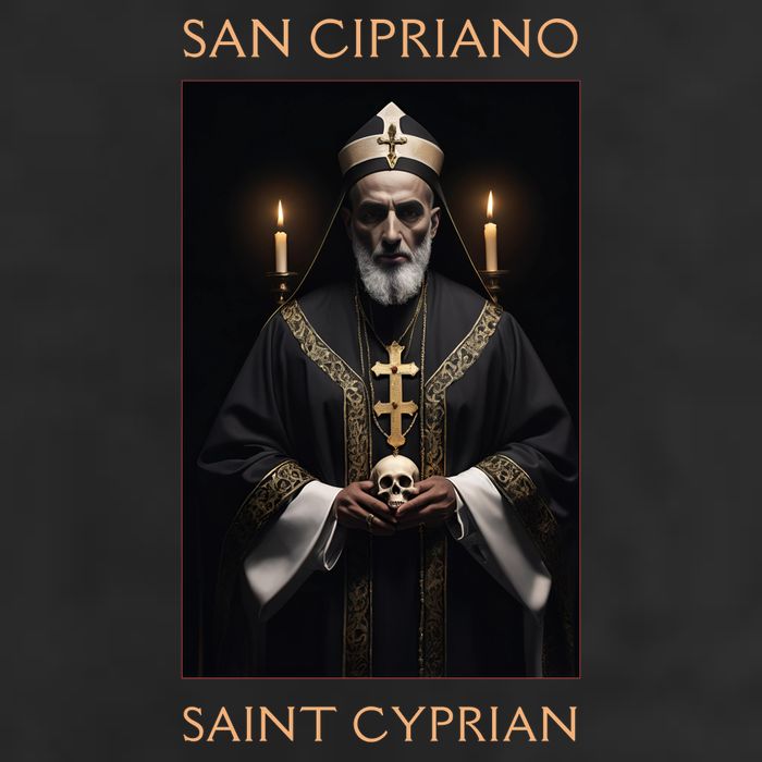 Saint Cyprian Roman Catholic San Cipriano 7 Panel Mesh Trucker Snapback Hat