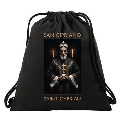 Saint Cyprian Roman Catholic San Cipriano Drawstring Bag