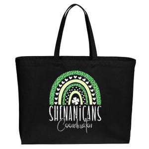 Shenanigans Coordinator Rainbow St Patricks Day Teacher Cotton Canvas Jumbo Tote