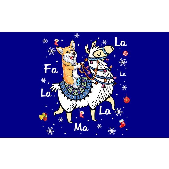 Santa Corgi Riding Llama Reindeer Christmas Funny Gift Corgi Xmas Great Gift Bumper Sticker