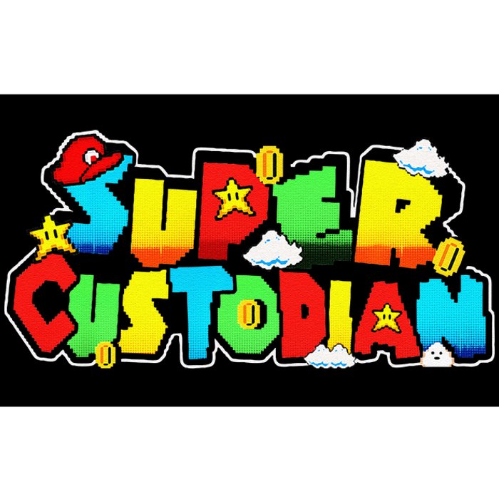 Super Custodian Retro Colorful Bumper Sticker