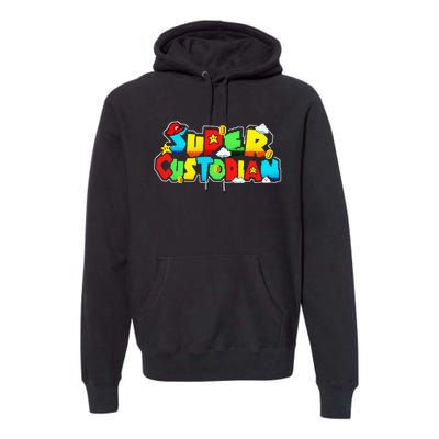 Super Custodian Retro Colorful Premium Hoodie