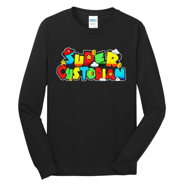 Super Custodian Retro Colorful Tall Long Sleeve T-Shirt