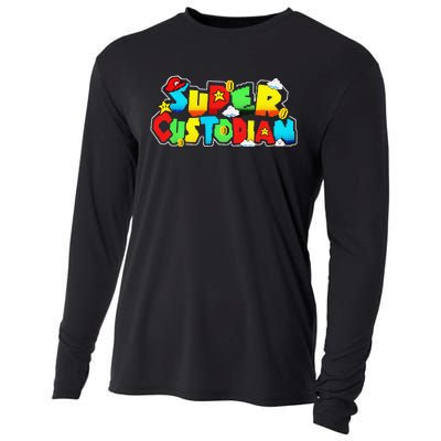 Super Custodian Retro Colorful Cooling Performance Long Sleeve Crew