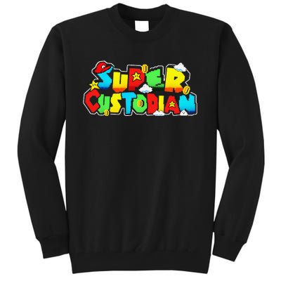 Super Custodian Retro Colorful Tall Sweatshirt