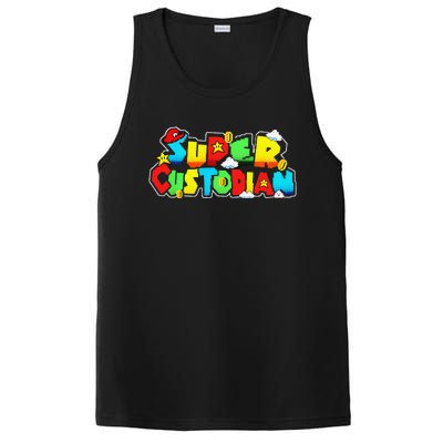 Super Custodian Retro Colorful PosiCharge Competitor Tank