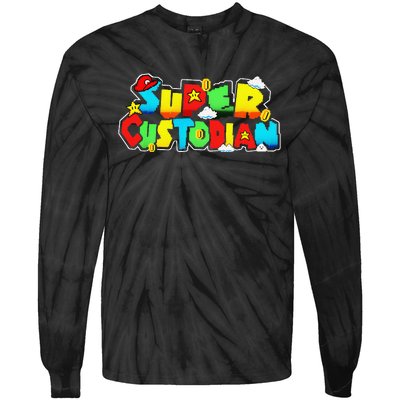 Super Custodian Retro Colorful Tie-Dye Long Sleeve Shirt