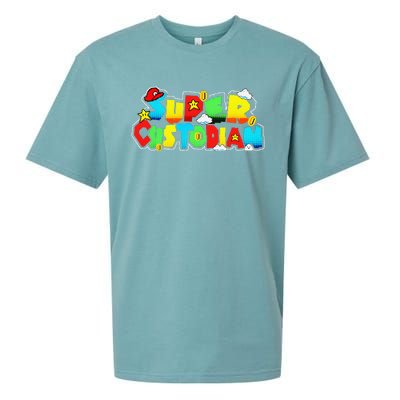 Super Custodian Retro Colorful Sueded Cloud Jersey T-Shirt