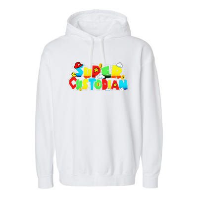 Super Custodian Retro Colorful Garment-Dyed Fleece Hoodie