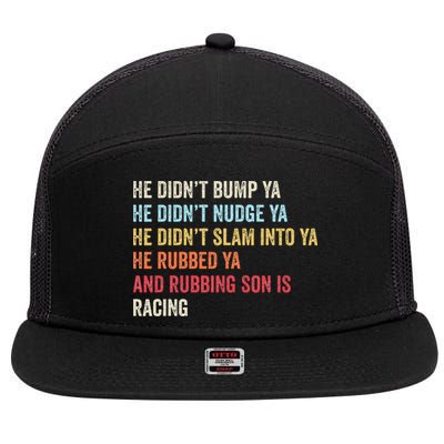 Sprint Car Racing Apparel Funny Race Quote Dirt Track Racing 7 Panel Mesh Trucker Snapback Hat