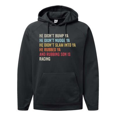 Sprint Car Racing Apparel Funny Race Quote Dirt Track Racing Performance Fleece Hoodie