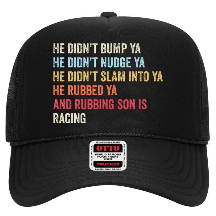 Sprint Car Racing Apparel Funny Race Quote Dirt Track Racing High Crown Mesh Back Trucker Hat