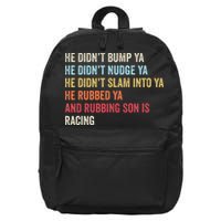 Sprint Car Racing Apparel Funny Race Quote Dirt Track Racing 16 in Basic Backpack