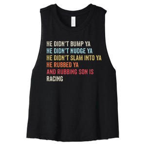 Sprint Car Racing Apparel Funny Race Quote Dirt Track Racing Women's Racerback Cropped Tank