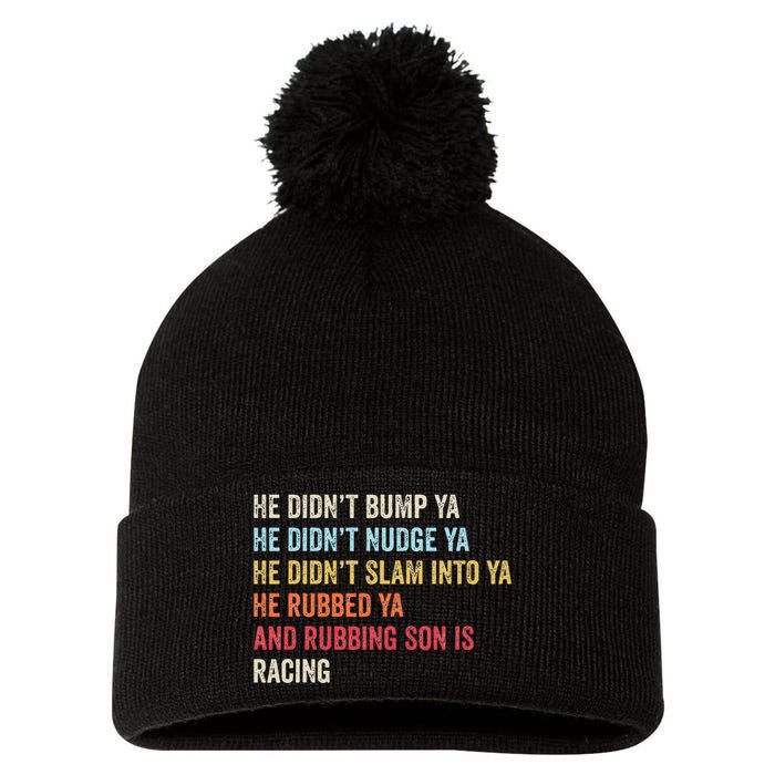 Sprint Car Racing Apparel Funny Race Quote Dirt Track Racing Pom Pom 12in Knit Beanie