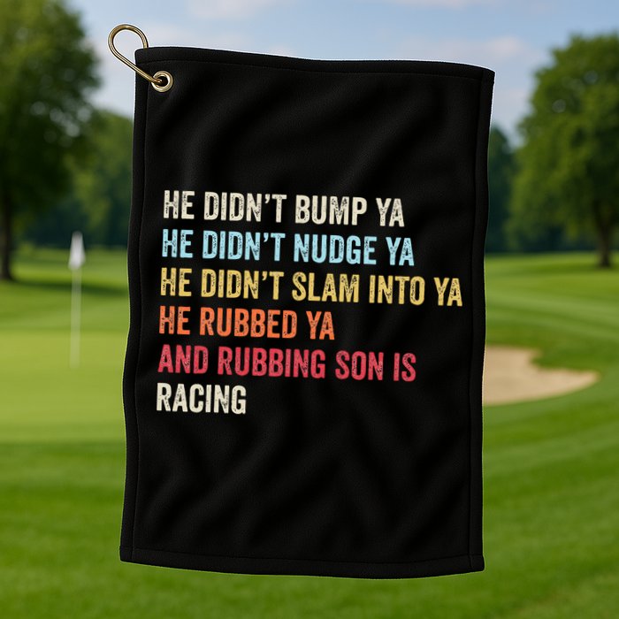 Sprint Car Racing Apparel Funny Race Quote Dirt Track Racing Golf Towel