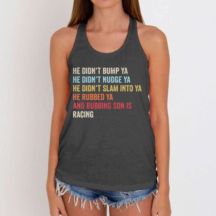 Sprint Car Racing Apparel Funny Race Quote Dirt Track Racing Women's Knotted Racerback Tank