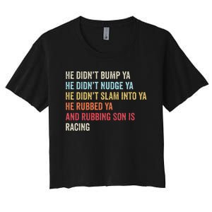 Sprint Car Racing Apparel Funny Race Quote Dirt Track Racing Women's Crop Top Tee