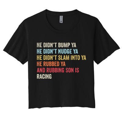 Sprint Car Racing Apparel Funny Race Quote Dirt Track Racing Women's Crop Top Tee