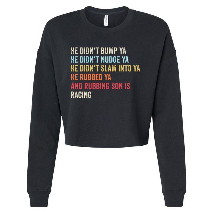 Sprint Car Racing Apparel Funny Race Quote Dirt Track Racing Cropped Pullover Crew