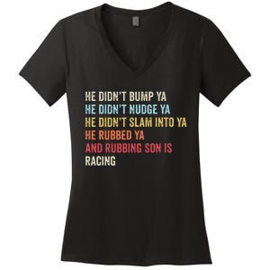 Sprint Car Racing Apparel Funny Race Quote Dirt Track Racing Women's V-Neck T-Shirt