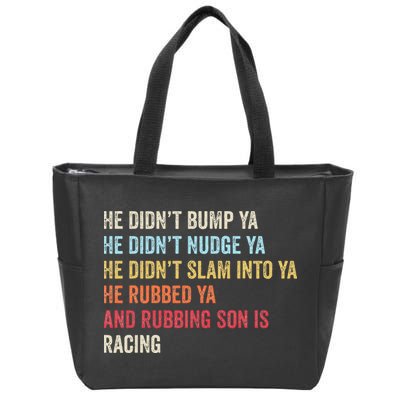 Sprint Car Racing Apparel Funny Race Quote Dirt Track Racing Zip Tote Bag