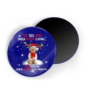 Santa Cavachon Reindeer Light Christmas Pajama Gift Magnet