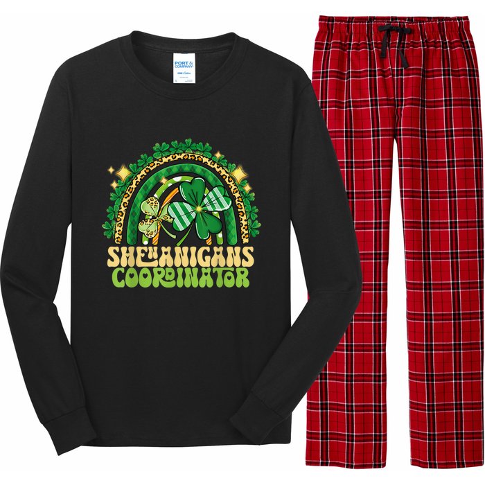 Shenanigans Coordinator Rainbow Teacher St Patricks Day Gifts Long Sleeve Pajama Set