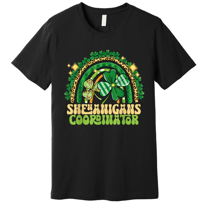 Shenanigans Coordinator Rainbow Teacher St Patricks Day Gifts Premium T-Shirt