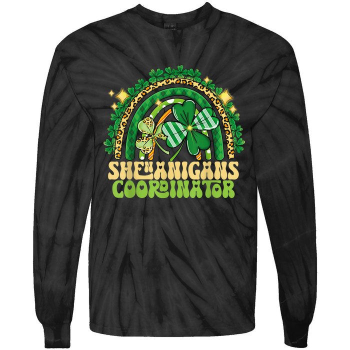 Shenanigans Coordinator Rainbow Teacher St Patricks Day Gifts Tie-Dye Long Sleeve Shirt