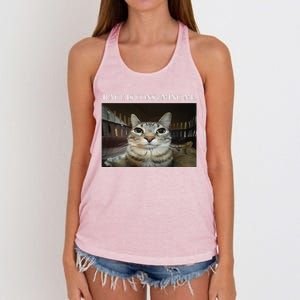 Silly Cat Rage Is Consuming Me Cat Women's Knotted Racerback Tank