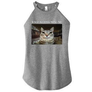 Silly Cat Rage Is Consuming Me Cat Women's Perfect Tri Rocker Tank