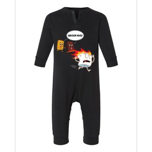 Smores Camping Roasting Outdoor Women Infant Fleece One Piece