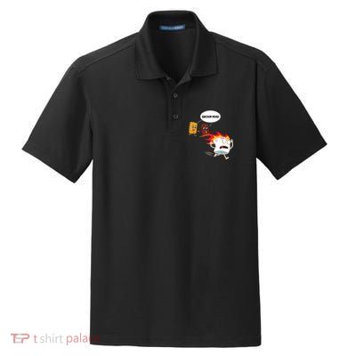 Smores Camping Roasting Outdoor Women Dry Zone Grid Polo