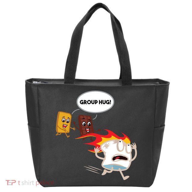 Smores Camping Roasting Outdoor Women Zip Tote Bag