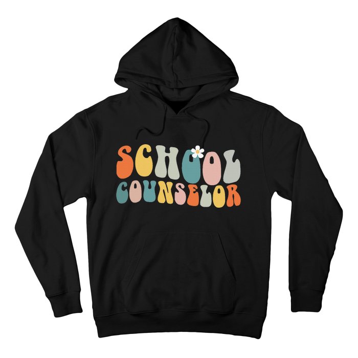 School Counselor Retro Vintage Groovy Back to School Hoodie