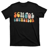 School Counselor Retro Vintage Groovy Back to School T-Shirt