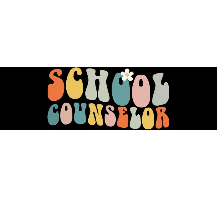 School Counselor Retro Vintage Groovy Back to School Bumper Sticker