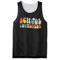 School Counselor Retro Vintage Groovy Back to School Mesh Reversible Basketball Jersey Tank