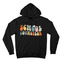 School Counselor Retro Vintage Groovy Back to School Tall Hoodie