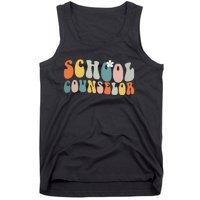 School Counselor Retro Vintage Groovy Back to School Tank Top