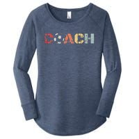 Soccer Coach Retro Vintage Instructional Soccer Ball Staff Women's Perfect Tri Tunic Long Sleeve Shirt