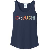 Soccer Coach Retro Vintage Instructional Soccer Ball Staff Ladies Essential Tank