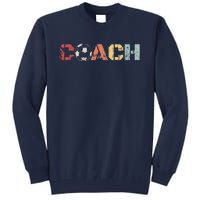 Soccer Coach Retro Vintage Instructional Soccer Ball Staff Tall Sweatshirt